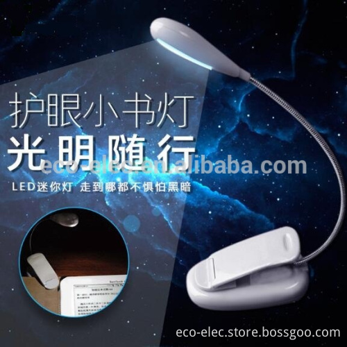 Rechargeable Extra-Bright 4 LED Book Light, Easy Clip On Reading Light,2 Brightness Settings, Soft Padded Clamp Perfect for read